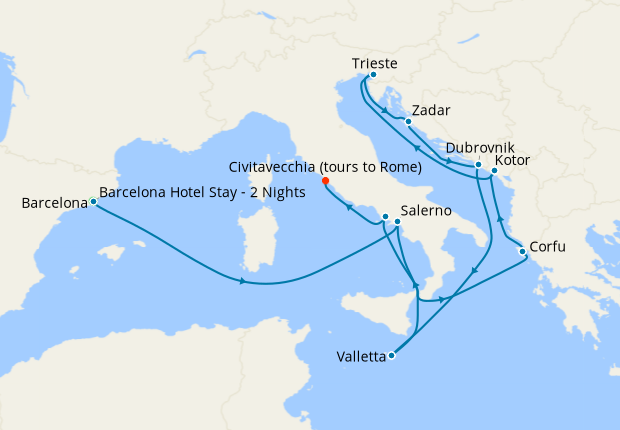 Cruise Itinerary Map