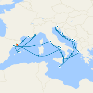 Adriatic & Western Mediterranean from Barcelona with Stay