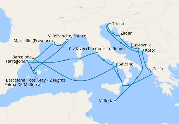 Cruise Itinerary Map