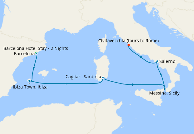 Cruise Itinerary Map