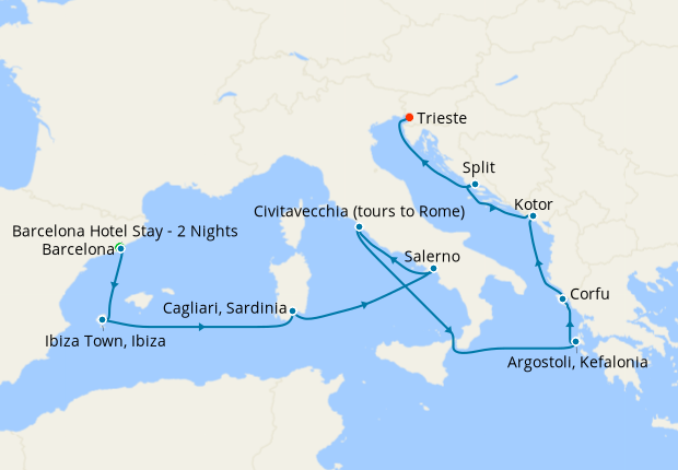 Cruise Itinerary Map