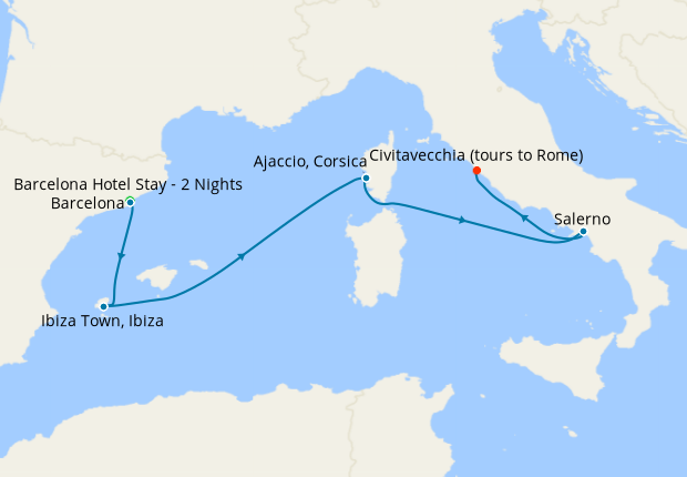 Cruise Itinerary Map