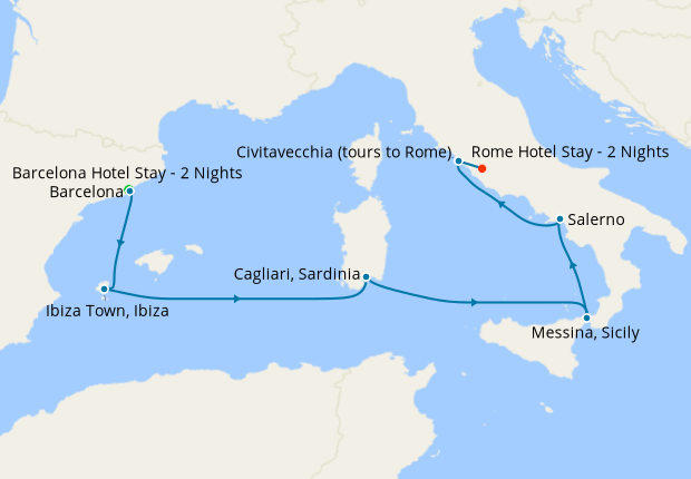 Cruise Itinerary Map