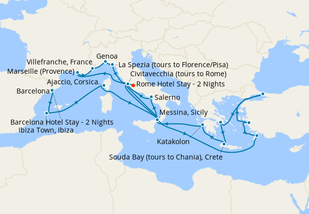 Cruise Itinerary Map