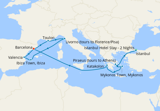 Cruise Itinerary Map