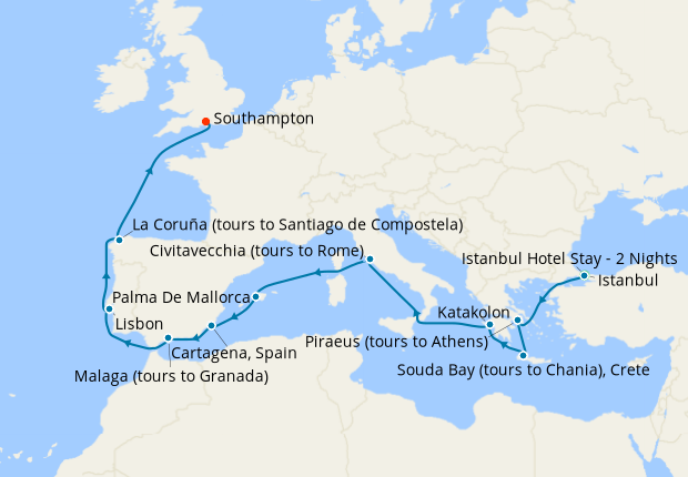 Cruise Itinerary Map
