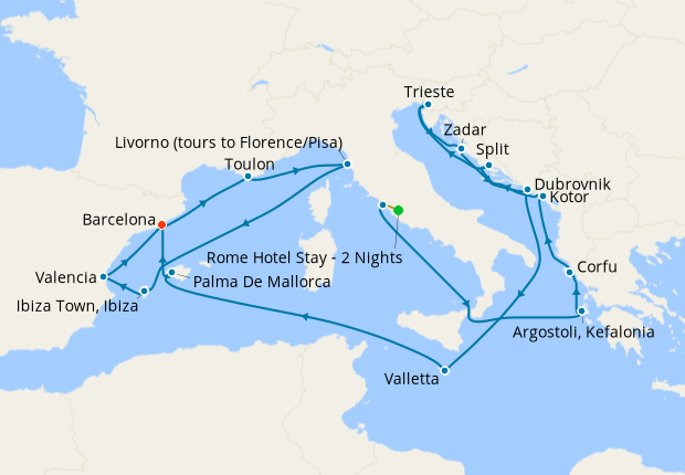 Cruise Itinerary Map