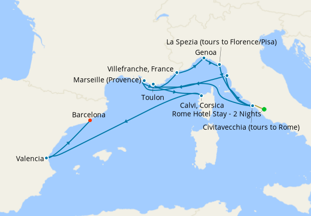 Cruise Itinerary Map