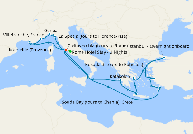 Cruise Itinerary Map