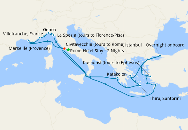 Cruise Itinerary Map