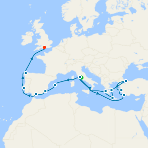 Istanbul, Greek Islands & Mediterranean to Southampton with Rome Stay