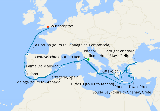 Cruise Itinerary Map
