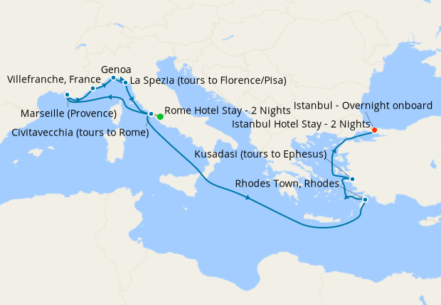 Cruise Itinerary Map