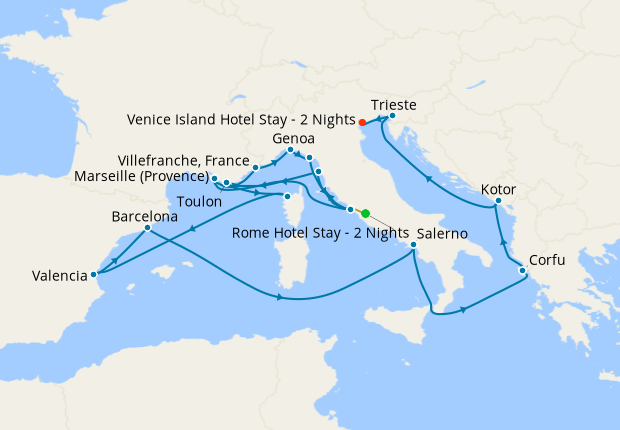 Cruise Itinerary Map