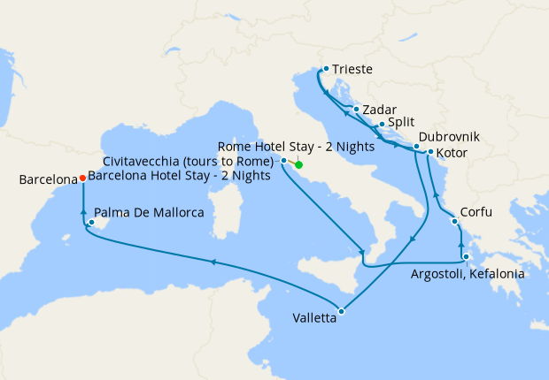 Cruise Itinerary Map