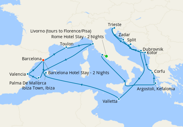 Cruise Itinerary Map