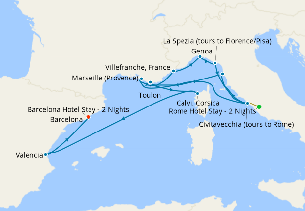 Cruise Itinerary Map
