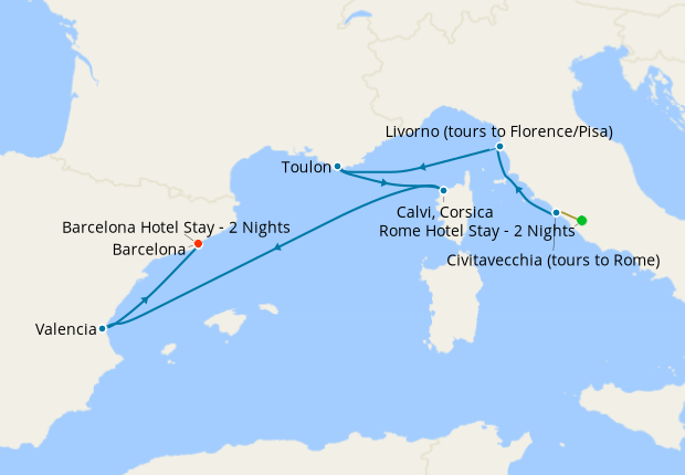 Cruise Itinerary Map