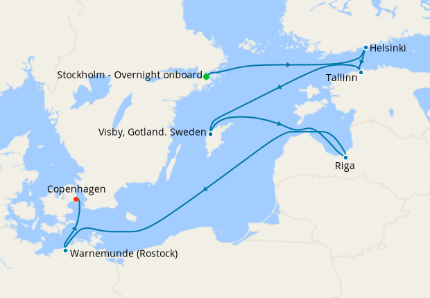 Cruise Itinerary Map