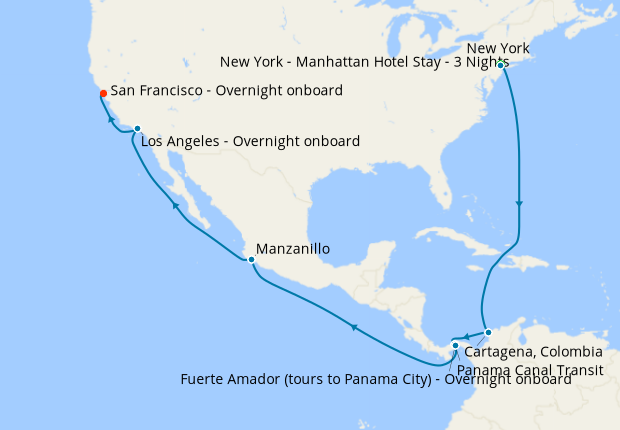 Cruise Itinerary Map