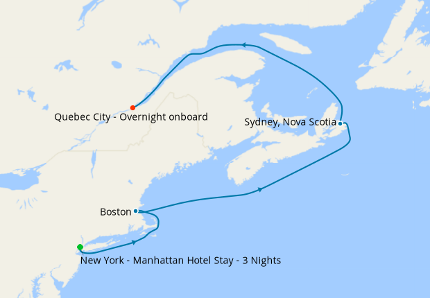 Cruise Itinerary Map