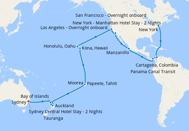 Cruise Itinerary Map