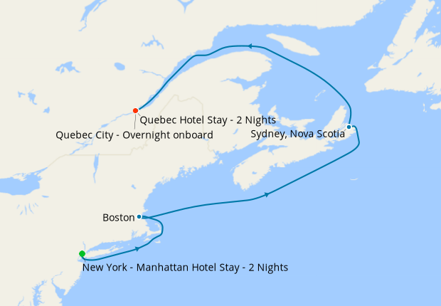 Cruise Itinerary Map
