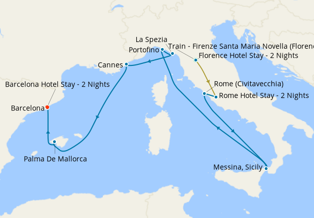 Cruise Itinerary Map