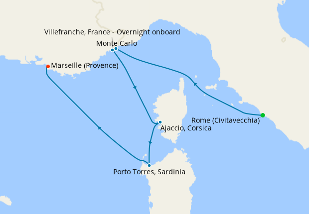 Cruise Itinerary Map