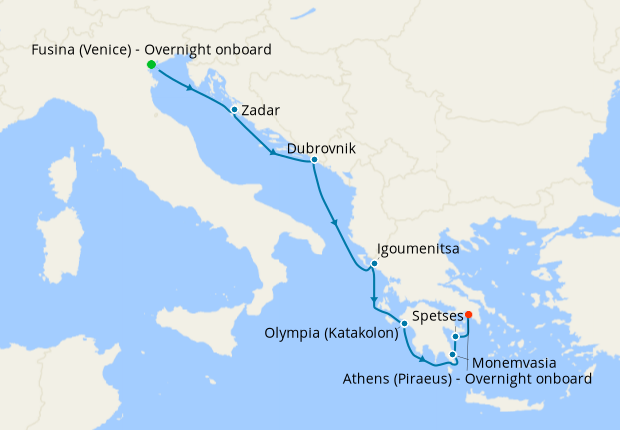 Cruise Itinerary Map