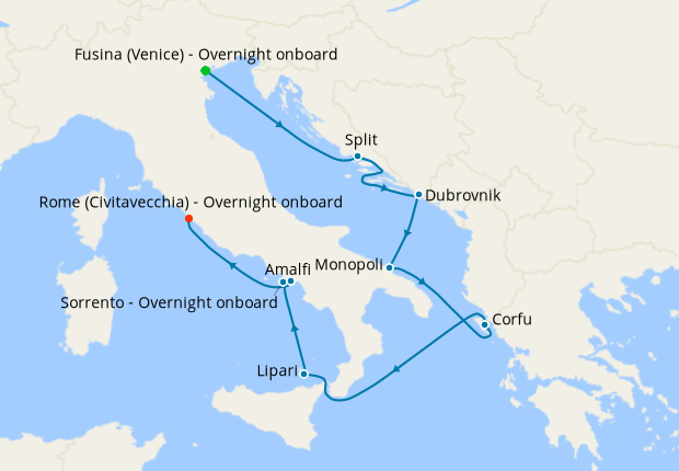 Cruise Itinerary Map