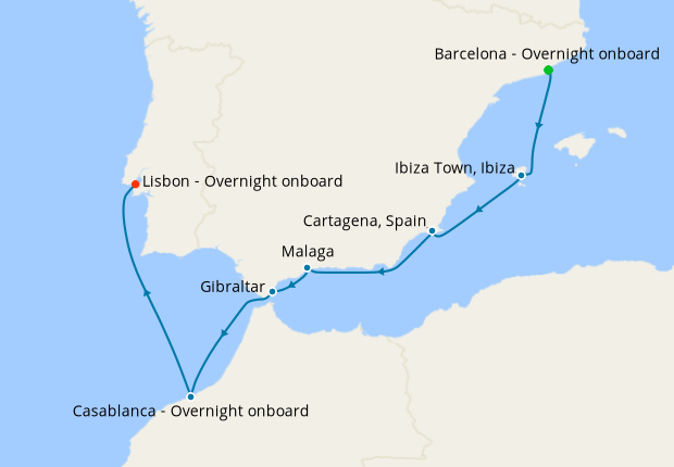 Cruise Itinerary Map