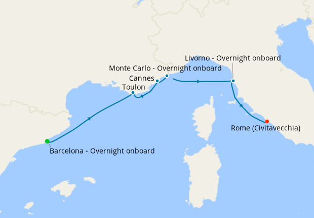 Cruise Itinerary Map