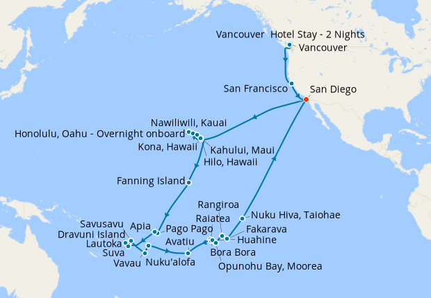 Cruise Itinerary Map