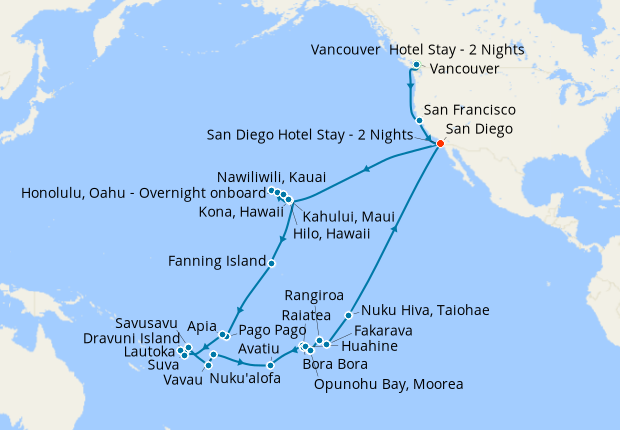 Cruise Itinerary Map