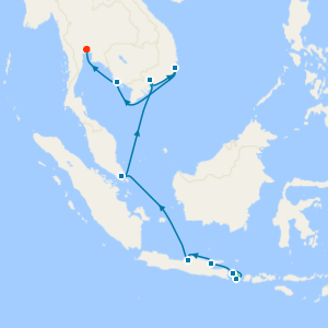 Sands of Southeast Asia from Bali (Benoa) to Bangkok with Stay 