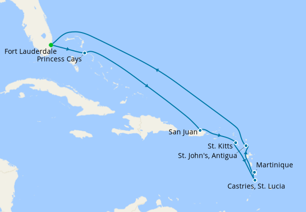 Map of the cruise map