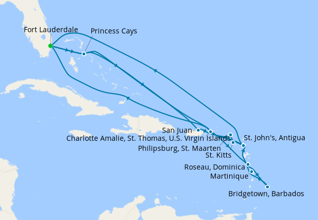 Cruise Itinerary Map