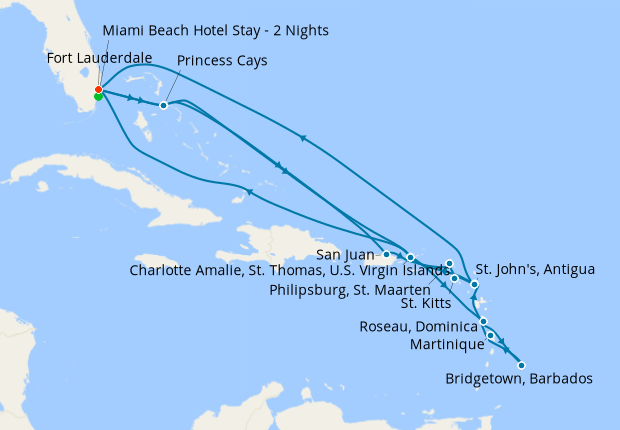 Cruise Itinerary Map