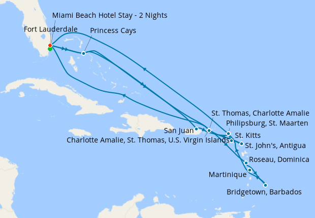Cruise Itinerary Map