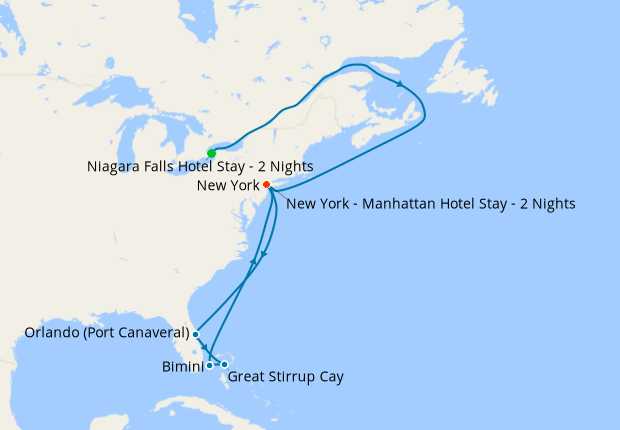 Cruise Itinerary Map