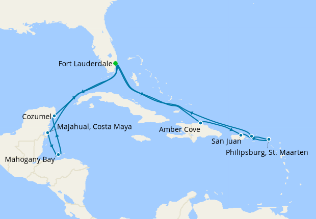 Cruise Itinerary Map