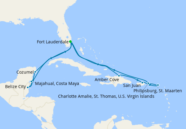 Cruise Itinerary Map