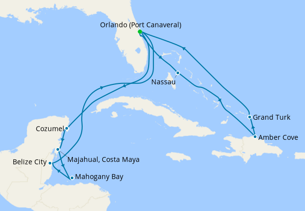 Cruise Itinerary Map