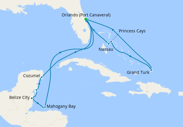 Cruise Itinerary Map