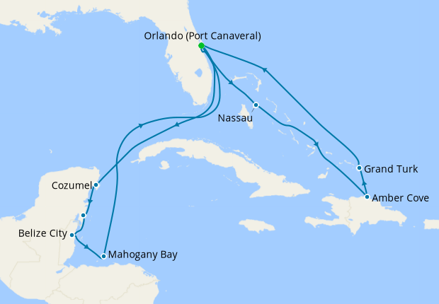 Cruise Itinerary Map