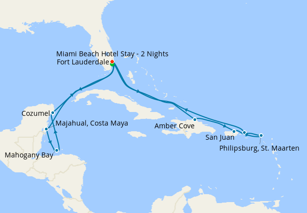 Cruise Itinerary Map