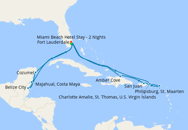 Cruise Itinerary Map
