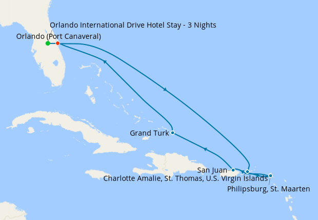 Cruise Itinerary Map
