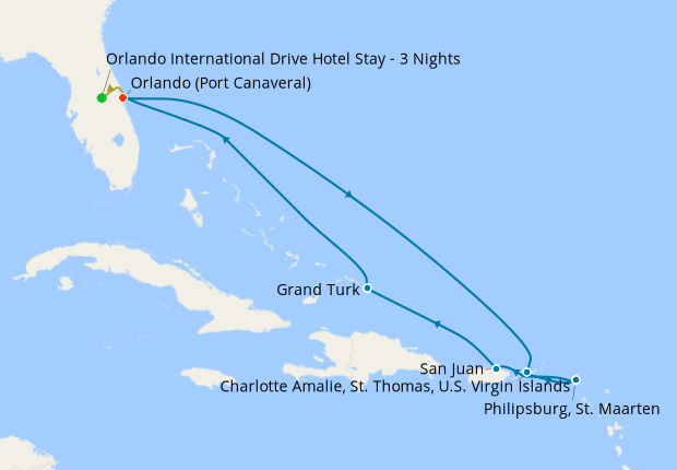Cruise Itinerary Map